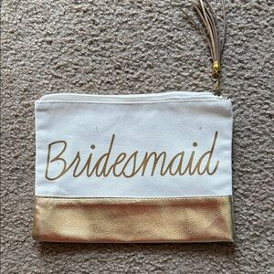 Gold and White Bridesmaid Clutch